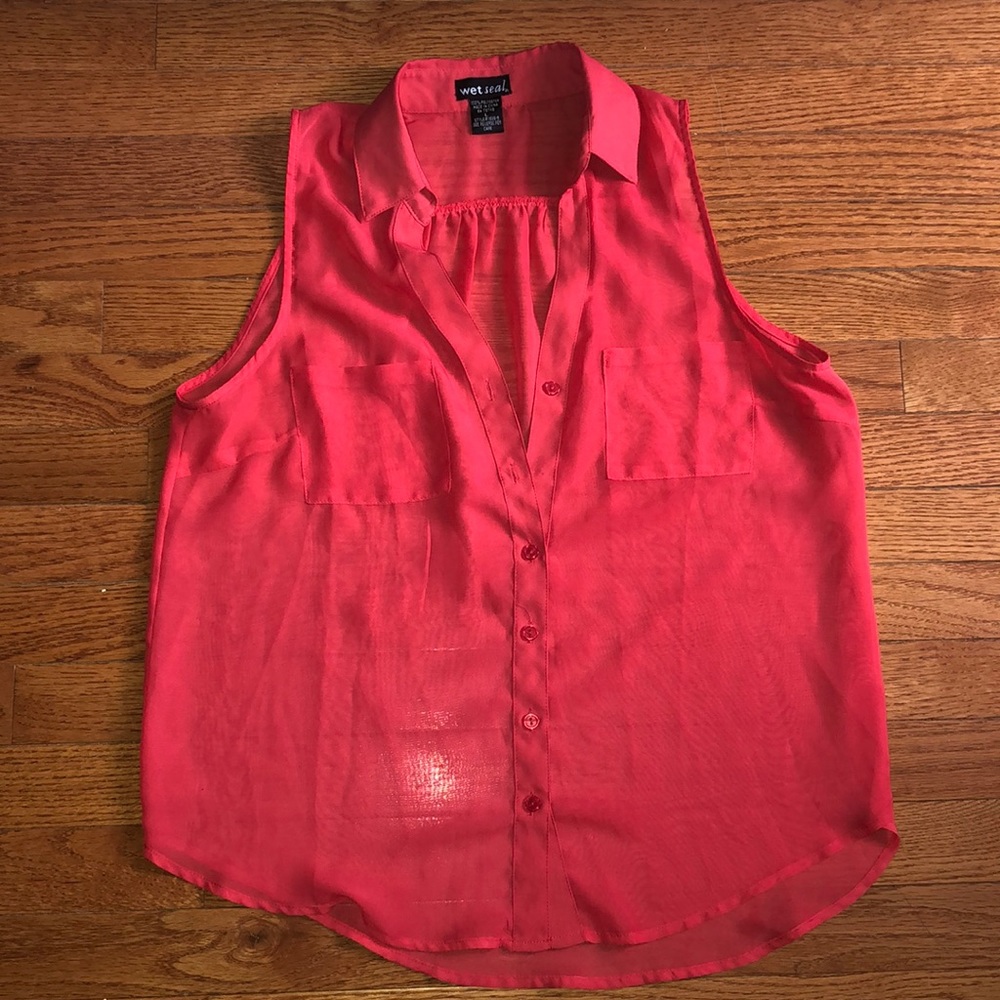 💕Coral Flouncy Top💕